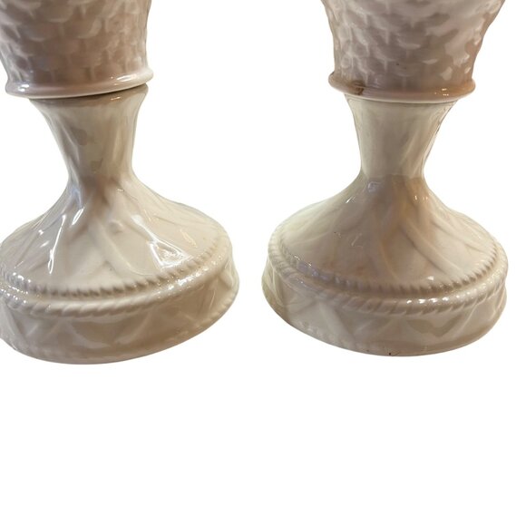 Vintage Porcelain Bedside Table Lamps 3D‎ Rose Buds Tested - Picture 4 of 7